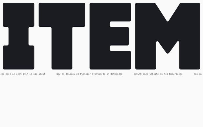 Item Amsterdam website preview