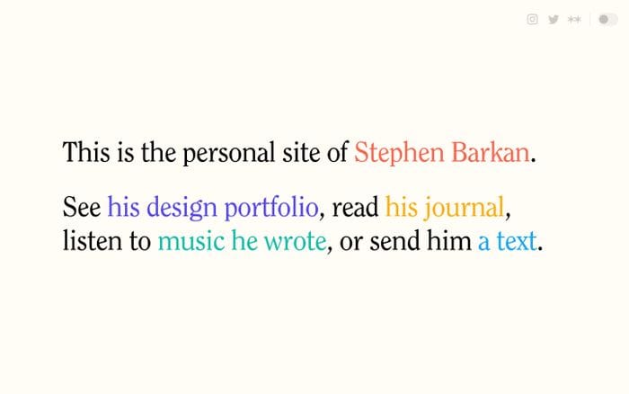 Stephen Barkan website preview