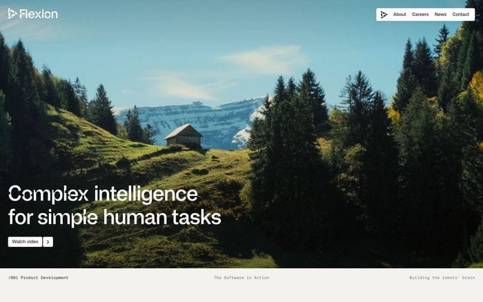 Flexion Robotics website preview