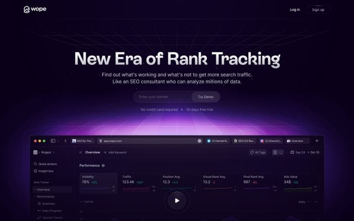 Wope website preview
