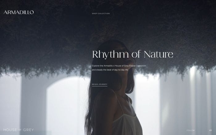 Rhythm of nature by Armadillo website preview