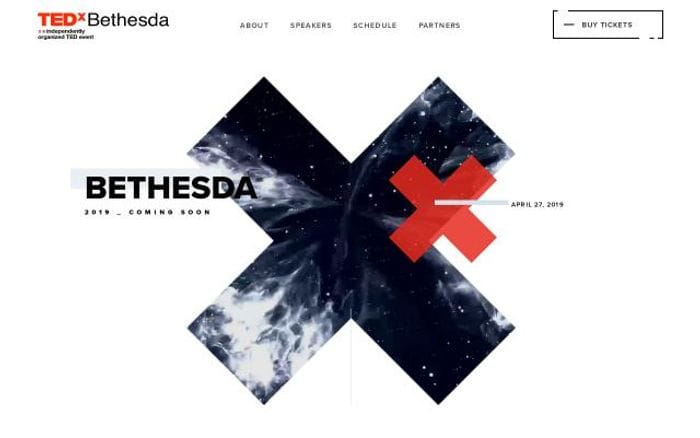 Tedxbethesda website preview