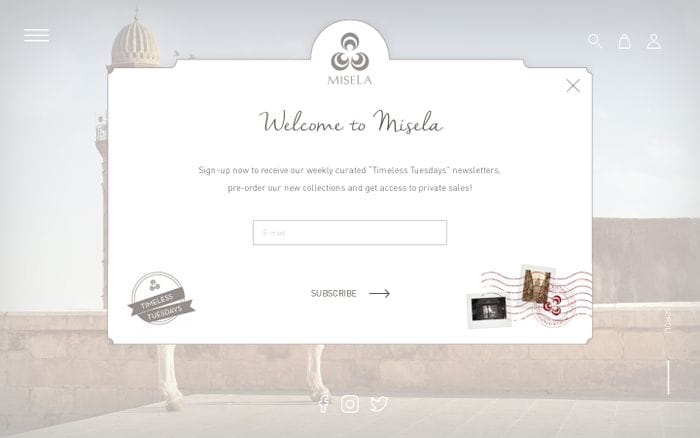 MISELA | Official Website - Designer Handbags & Accessories website preview