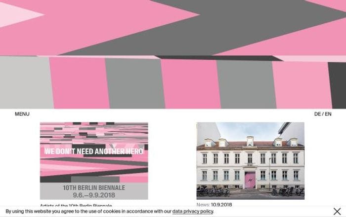 Berlinbiennale website preview