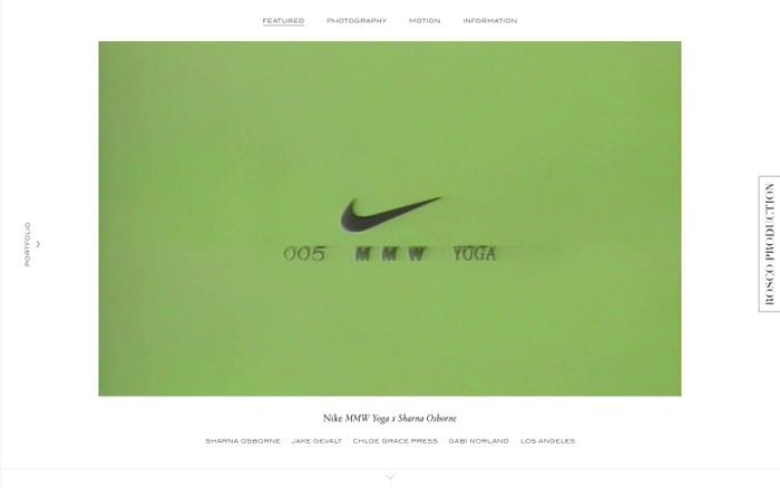 Rosco Production website preview