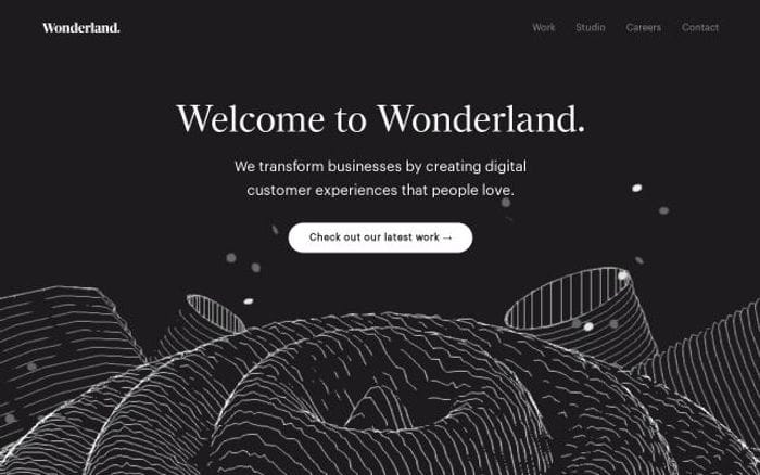Wonderlandindustry website preview