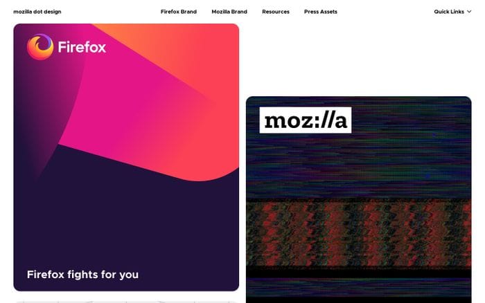 Mozilla design website preview