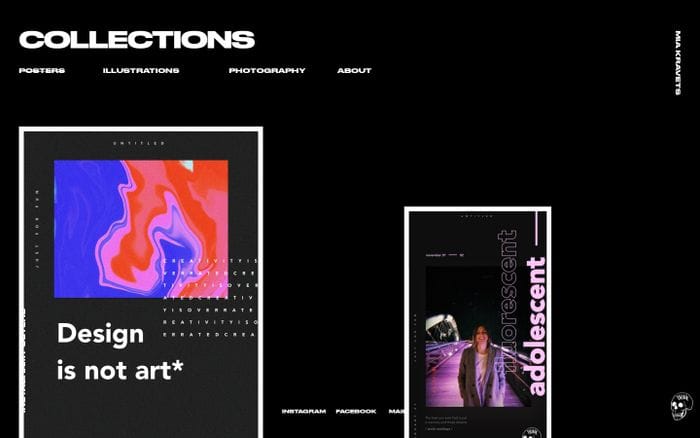 COLLECTIONS / POSTERS | MIA KRAVETS website preview