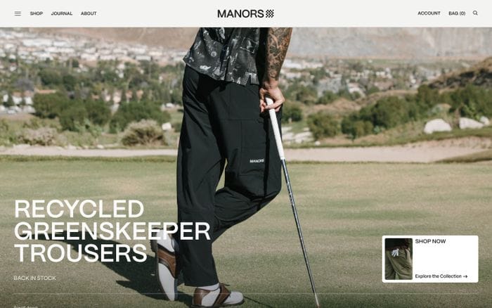 Manors website preview