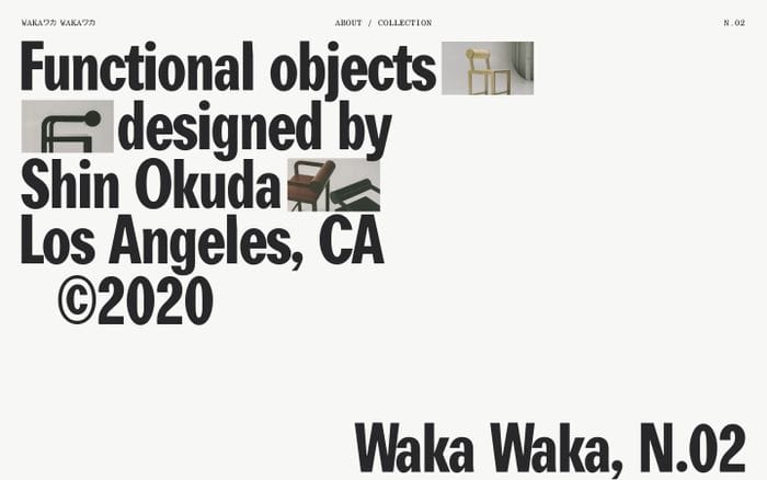 Waka Waka, Collection N.02 website preview