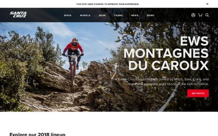 Santacruzbicycles website preview