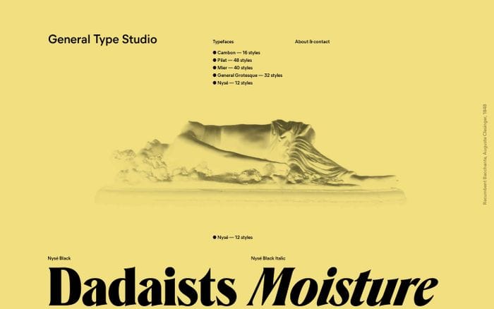 General Type Studio website preview
