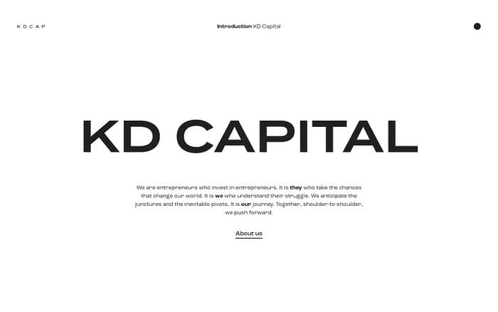 KD Capital website preview