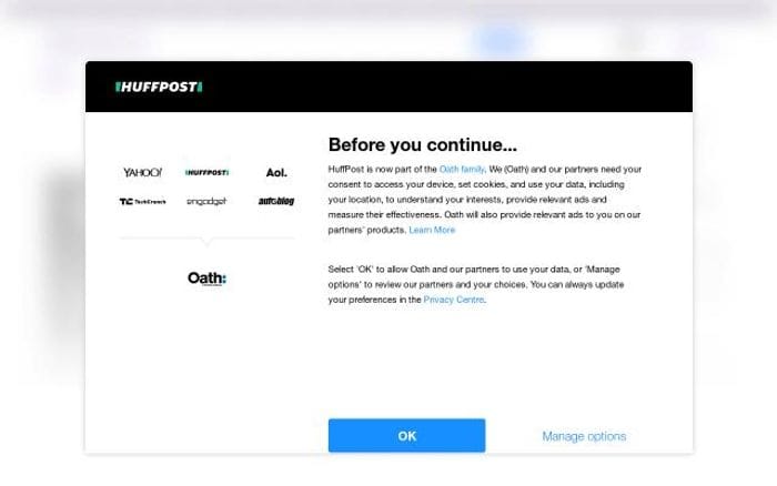 Huffingtonpost website preview