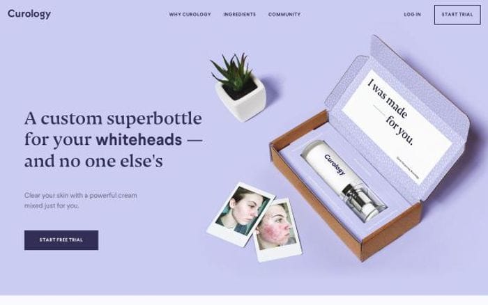 Curology website preview