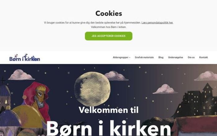 Bornikirken website preview