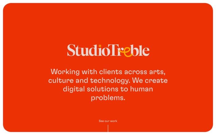 Studio Treble website preview