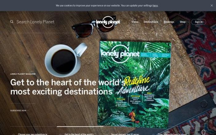 Lonelyplanet website preview