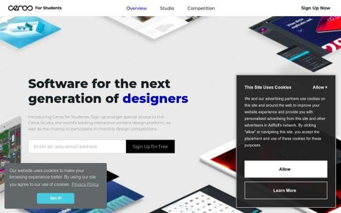 Ceros website preview