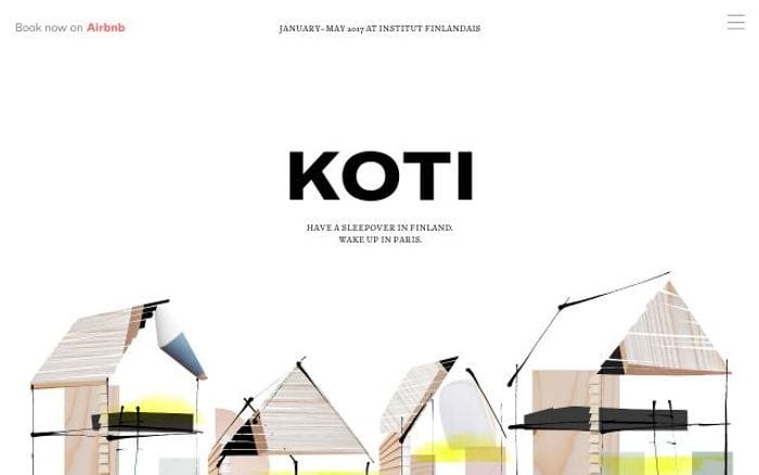 Kotisleepover website preview