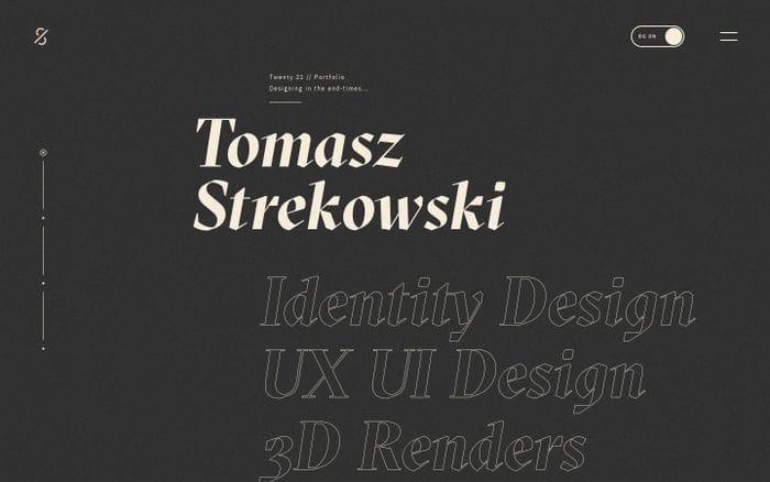 Tomasz Strekowski Portfolio website preview