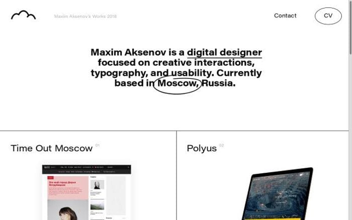 Maximaksenov website preview