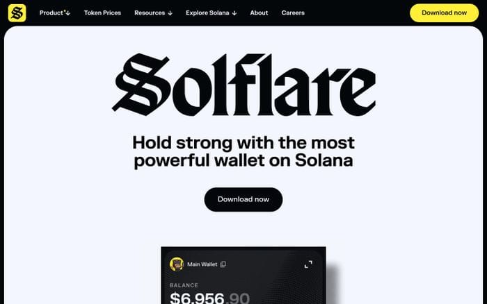 Solflare website preview