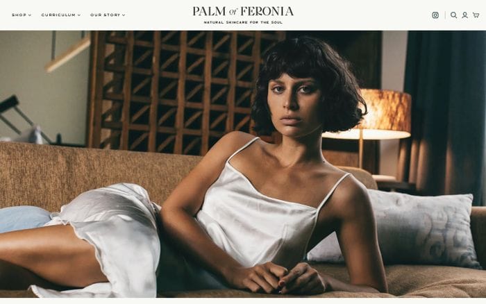 Palm of ferionia website preview