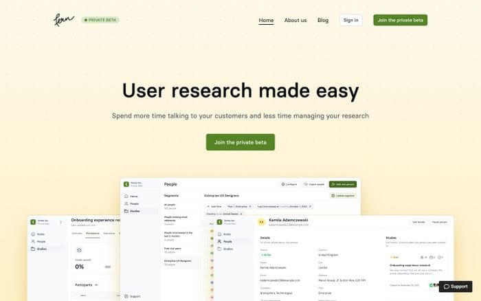 Fern website preview