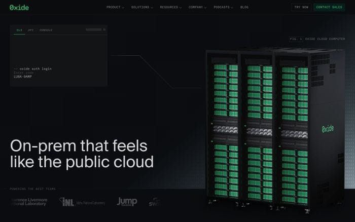 Oxide website preview