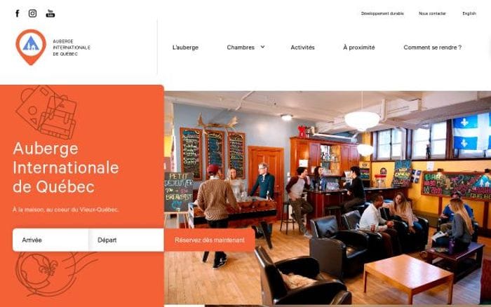 Aubergeinternationaledequebec website preview