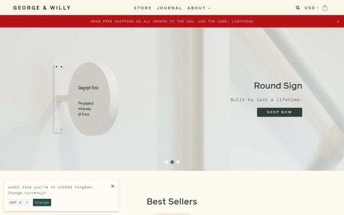 George and Willy website preview