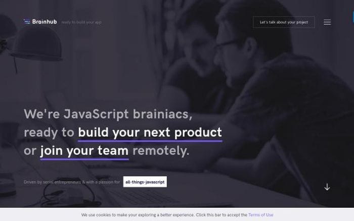 Brainhub website preview