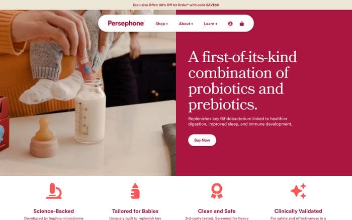 Persephone website preview