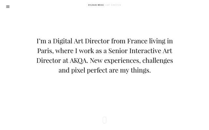 Sylvainweiss website preview
