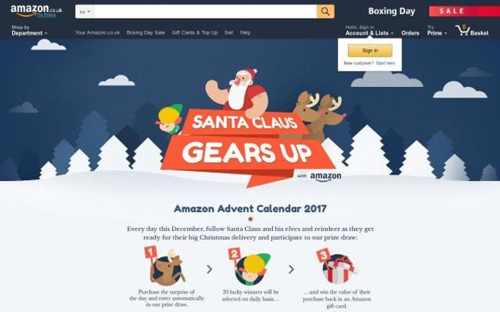 Amazon website preview