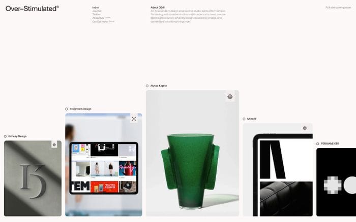 Over-Stimulated website preview