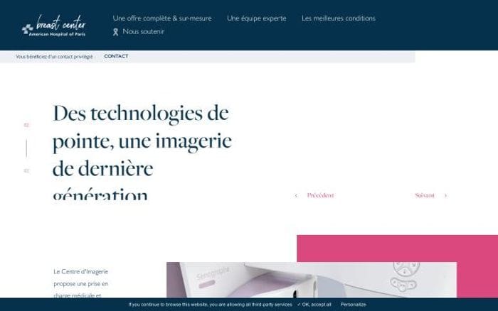 Breastcenter-american-hospital website preview