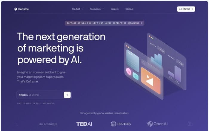 Coframe website preview