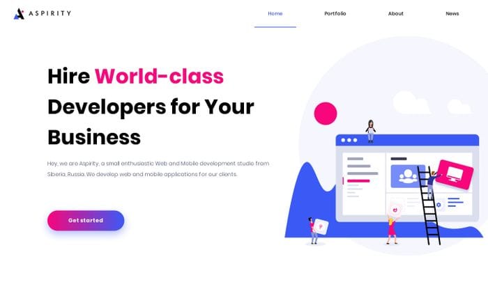 Aspirity website preview