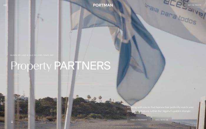 Portman Properties website preview