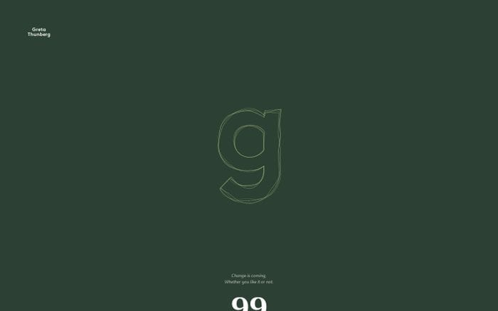 The year of Greta website preview