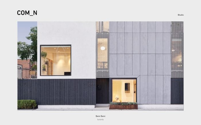 COMN Architects website preview