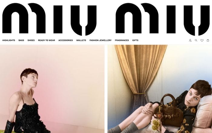 Miu Miu website preview