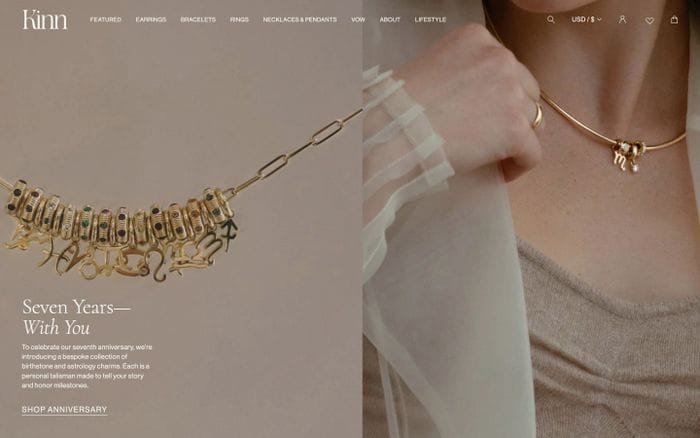 Kinn website preview