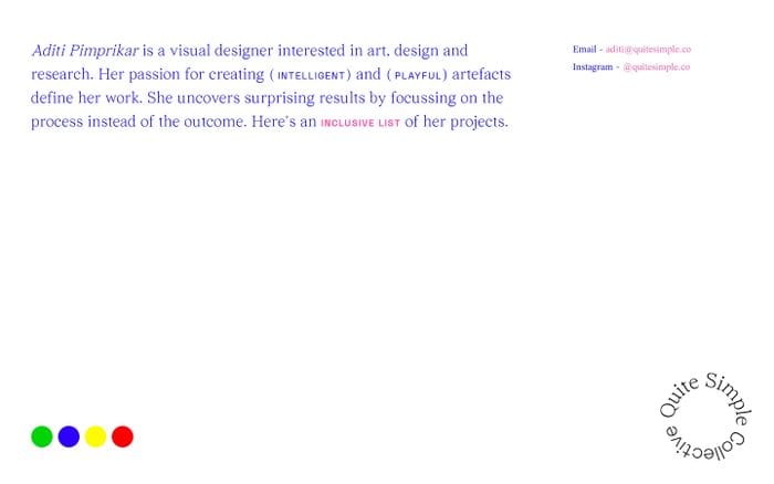 Aditi Pimprikar website preview