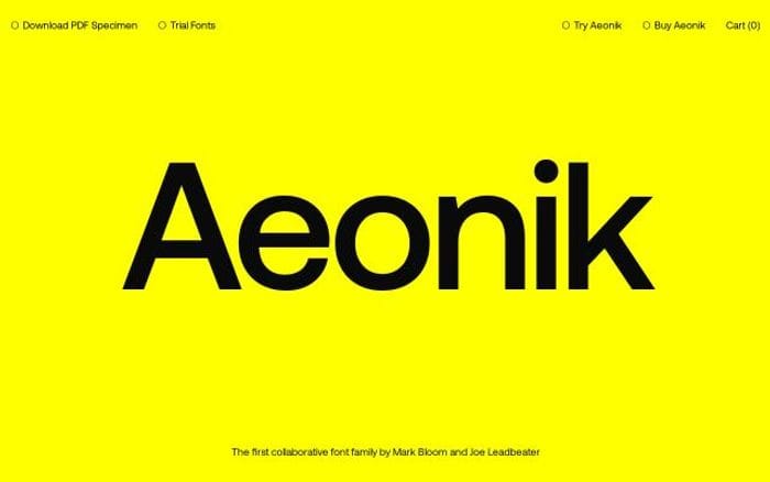 Aeonik website preview