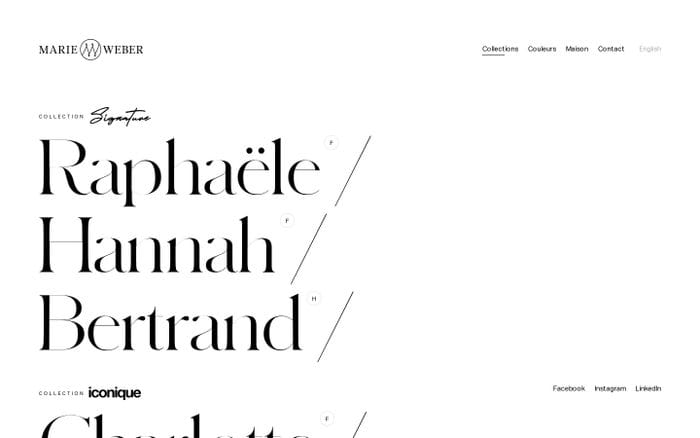 Marie Weber website preview
