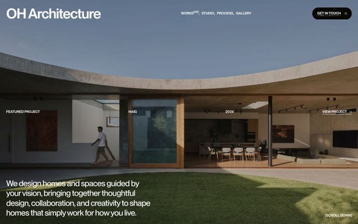 OH Architecture website preview