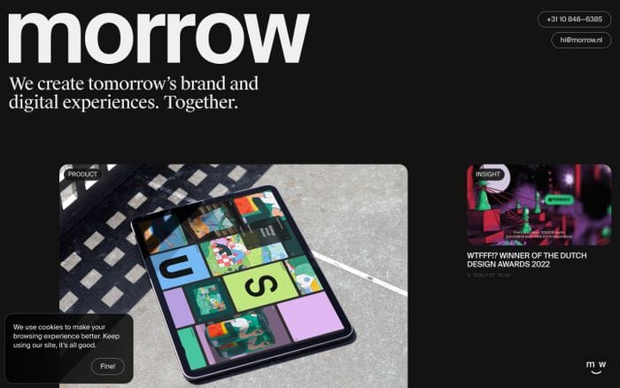 Morrow website preview